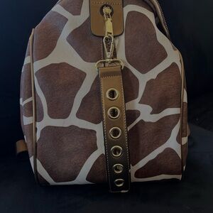 Giraffe Print Backpack